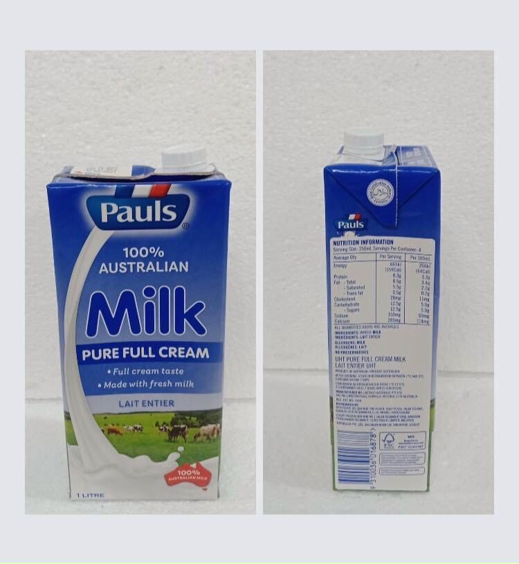 PAUL FRESH FULL CREAM MILK 1LIT*12 BOXES